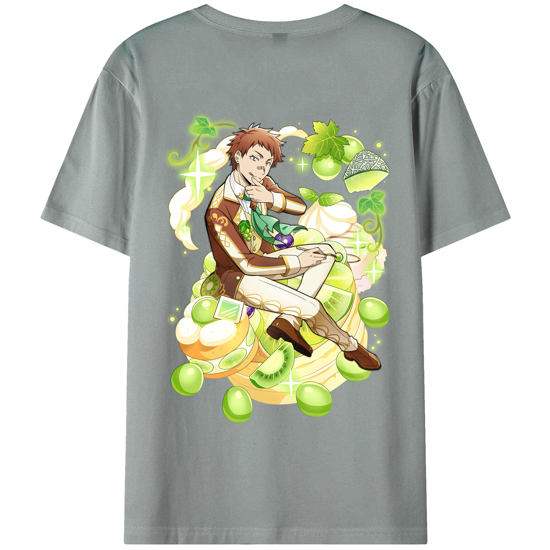 （画像用） 文豪ストレイドッグス Bungo Stray Dogs 綿100％ メンズ半袖Tシャツ（バックプリント） 通気性
